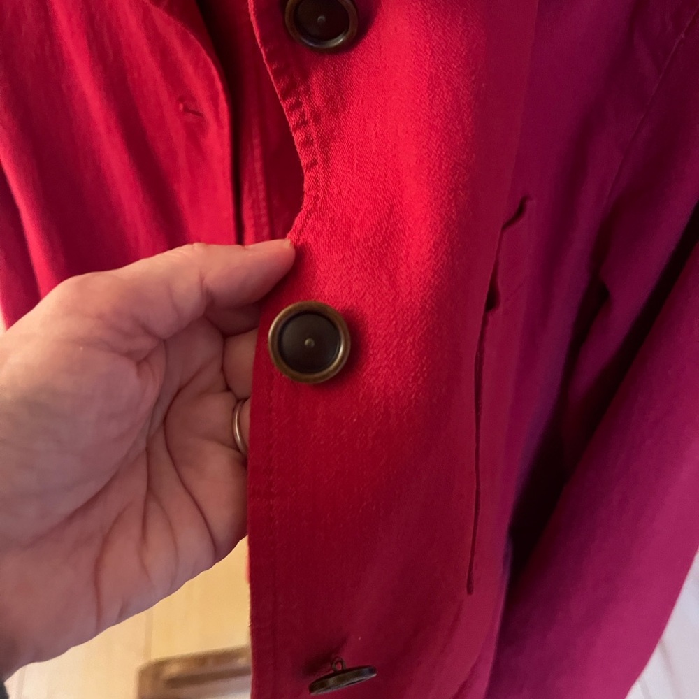 Uniqlo Inez De La Fressange Paris Red Women's Blazer Red Large - Picture 7 of 9